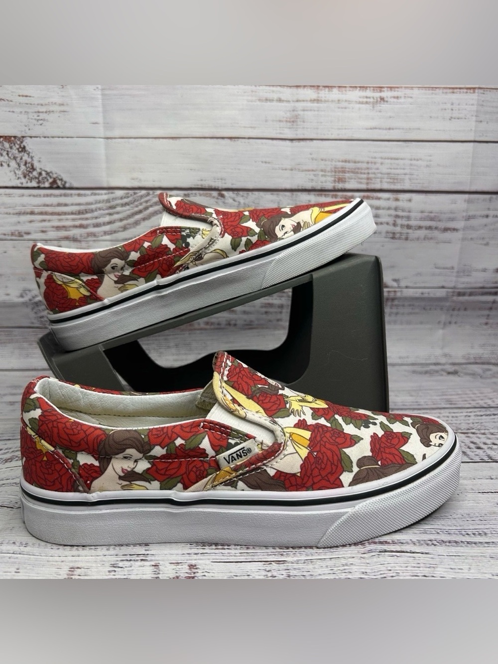 Vans x Disney Belle Beauty & The Beast Slip On Shoes Women’s Size 7